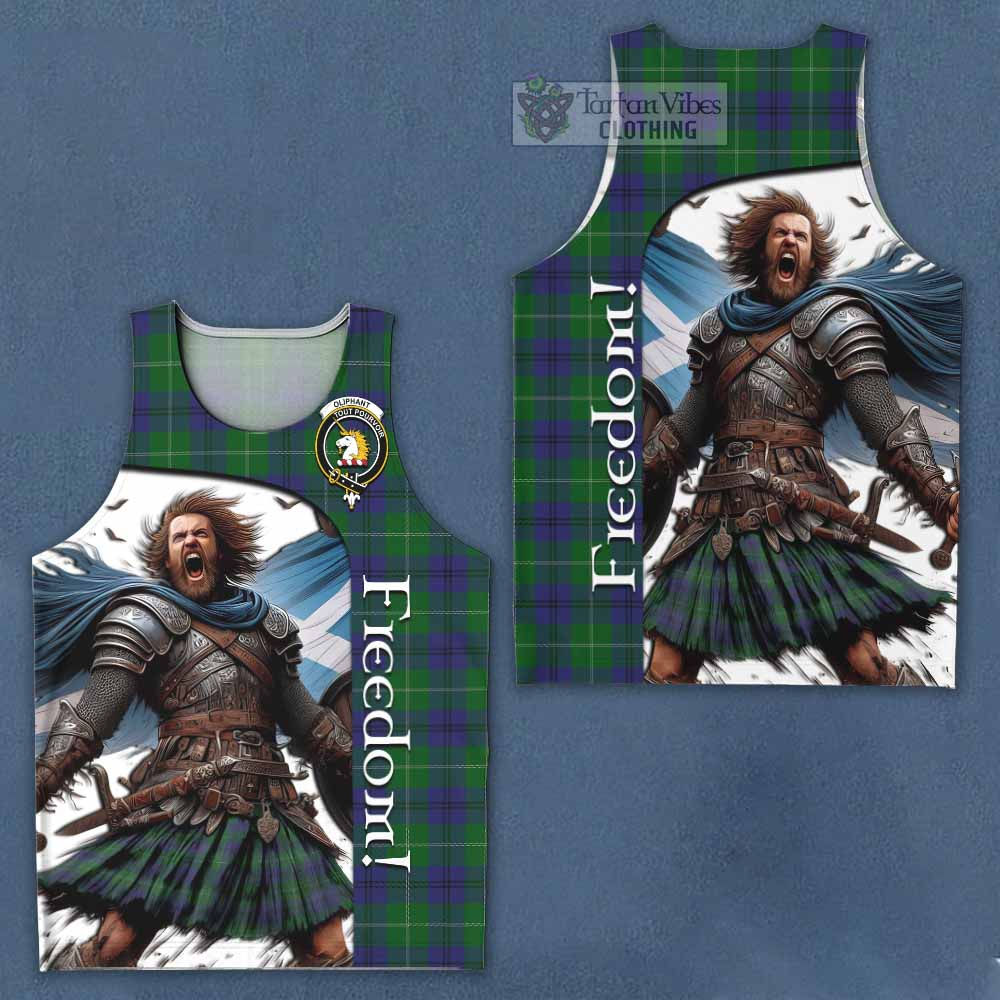 Oliphant Crest Tartan Men's Tank Top Inspired by the Freedom of Scottish Warrior - Tartan Vibes Clothing