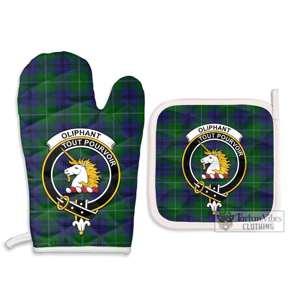 Oliphant Tartan Combo Oven Mitt & Pot-Holder with Family Crest - Tartan Vibes Clothing