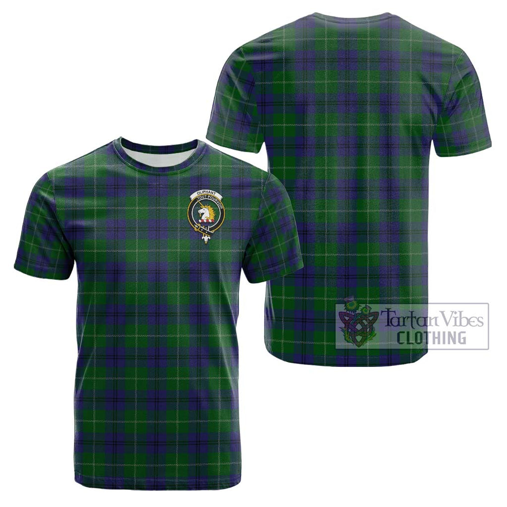 Oliphant Tartan Cotton T-Shirt with Family Crest Kid's Shirt - Tartanvibesclothing Shop