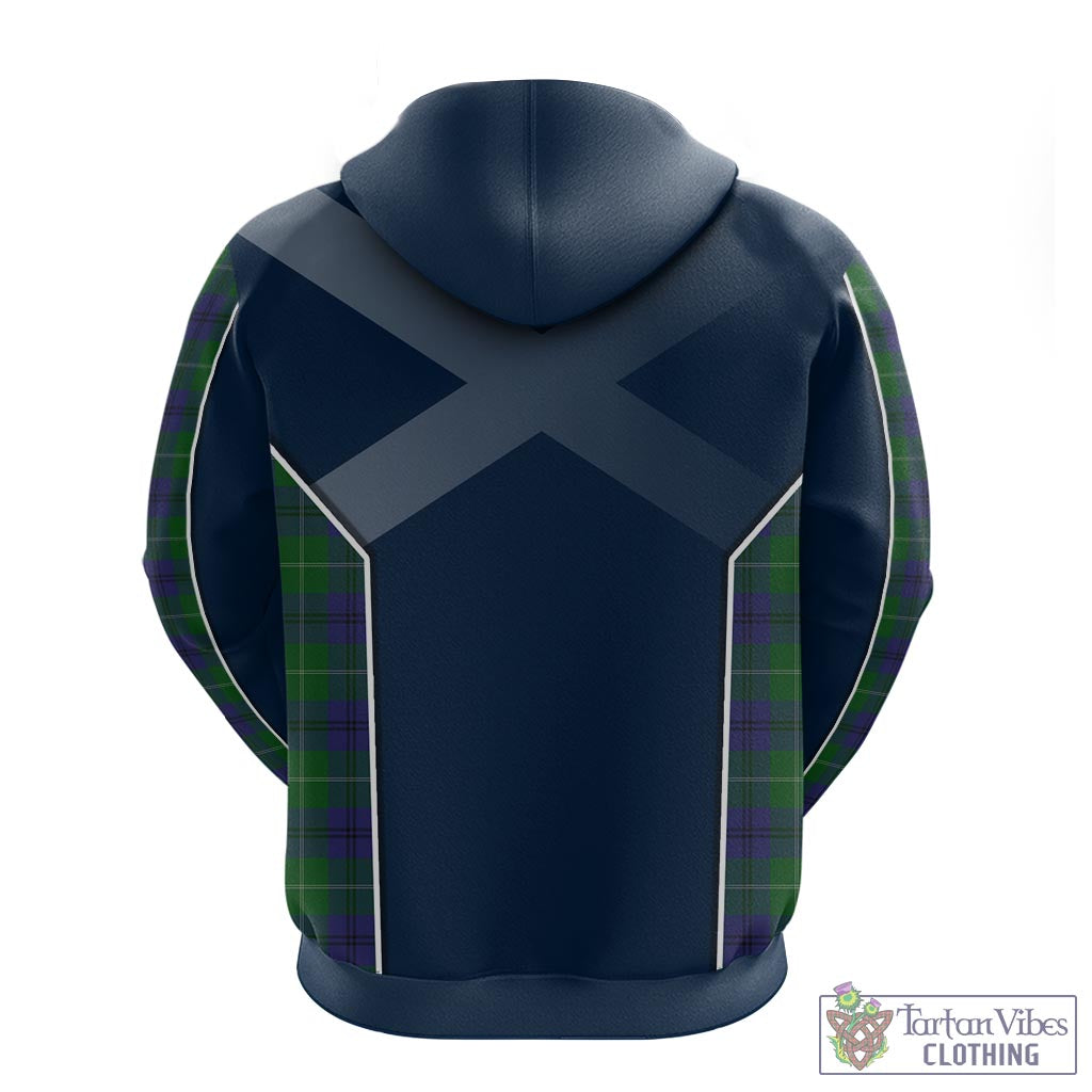 Tartan Vibes Clothing Oliphant Tartan Hoodie with Family Crest and Scottish Thistle Vibes Sport Style