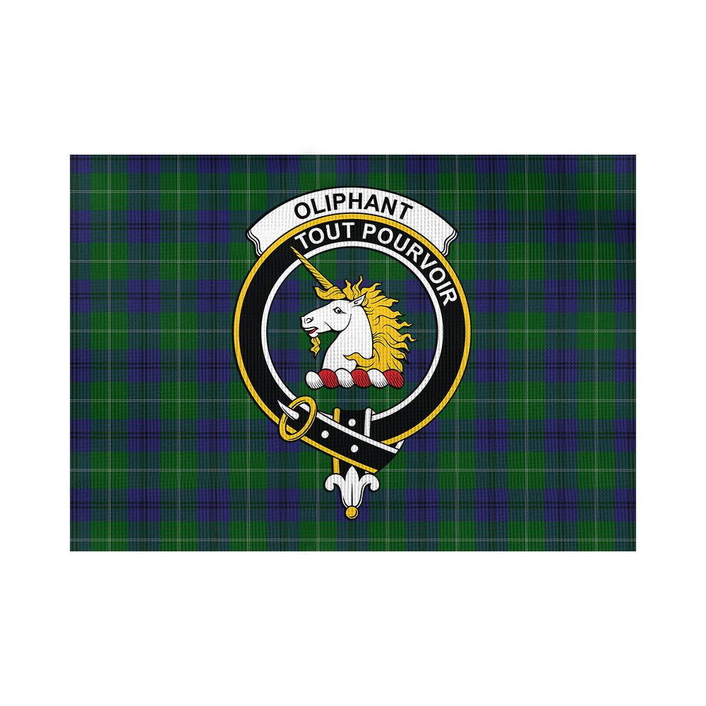 Oliphant Tartan Flag with Family Crest - Tartan Vibes Clothing