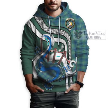 Oliphant Ancient Tartan Hoodie with Epic Bagpipe Style