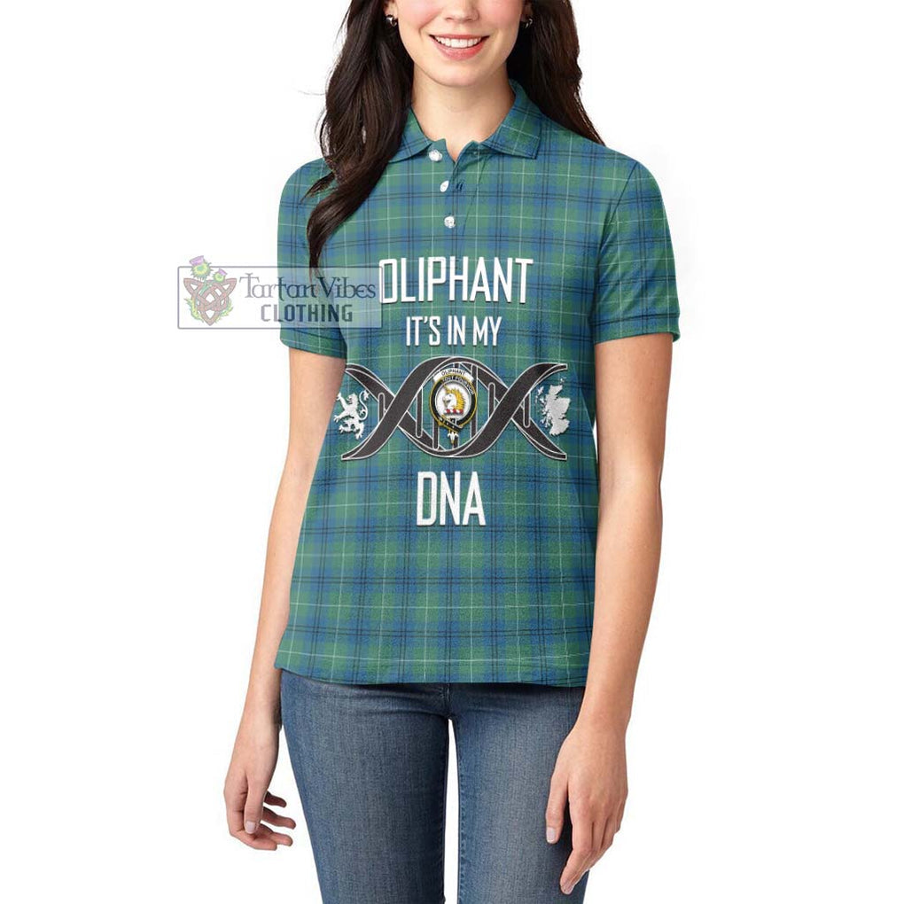 Oliphant Ancient Tartan Women's Polo Shirt with Family Crest DNA In Me Style Women - Tartanvibesclothing Shop