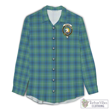 Oliphant Ancient Tartan Women's Casual Shirt with Family Crest