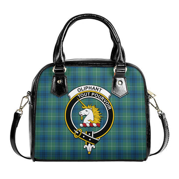 Oliphant Ancient Tartan Shoulder Handbags with Family Crest