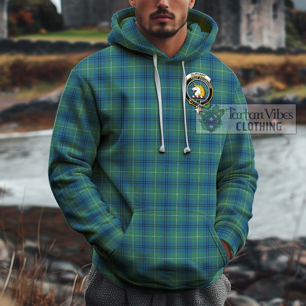 Oliphant Ancient Tartan Cotton Hoodie with Family Crest Pullover Hoodie XS - Tartan Vibes Clothing