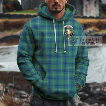 Oliphant Ancient Tartan Cotton Hoodie with Family Crest