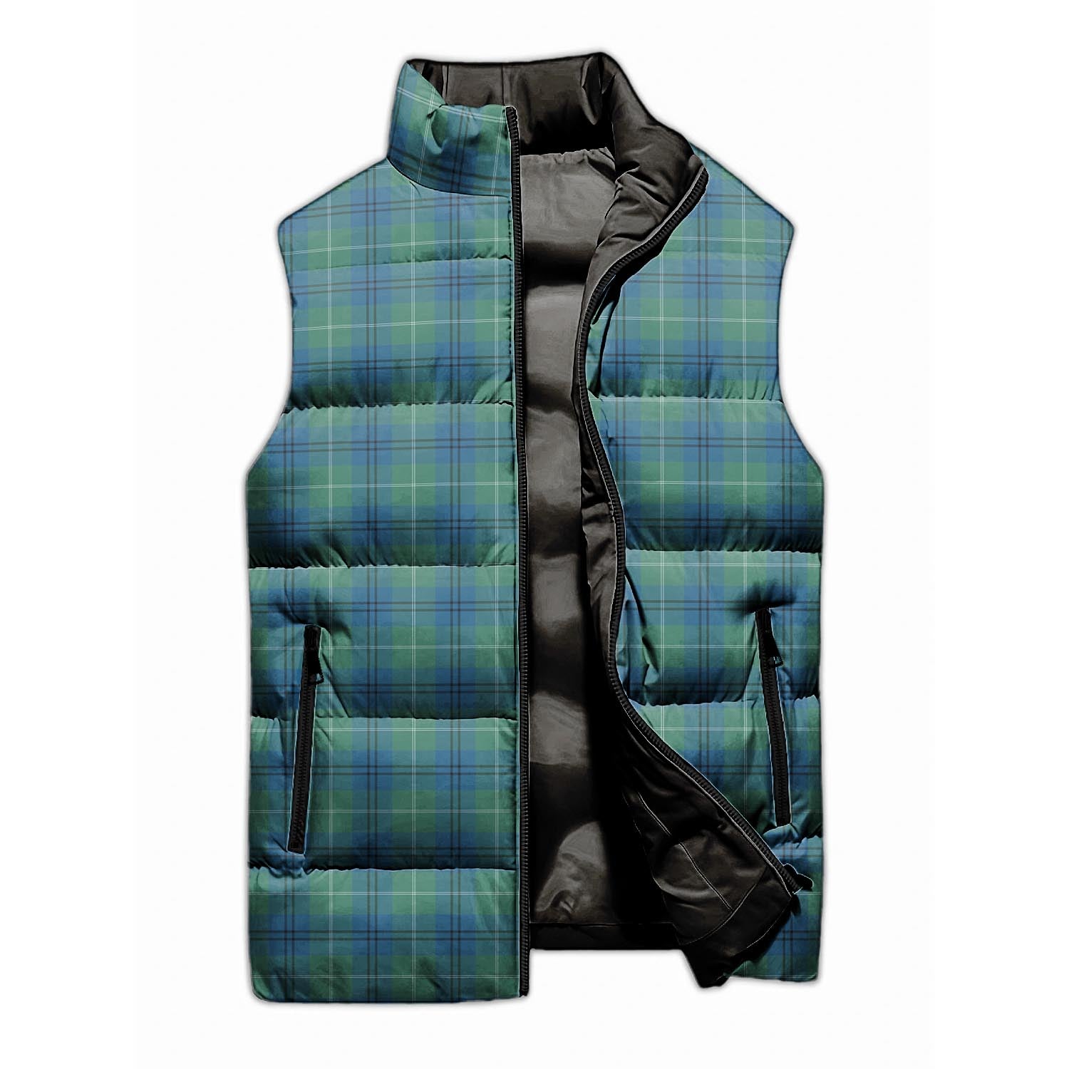 Oliphant Ancient Tartan Sleeveless Puffer Jacket - Tartanvibesclothing