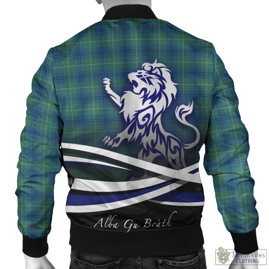 Tartan Vibes Clothing Oliphant Ancient Tartan Bomber Jacket with Alba Gu Brath Regal Lion Emblem