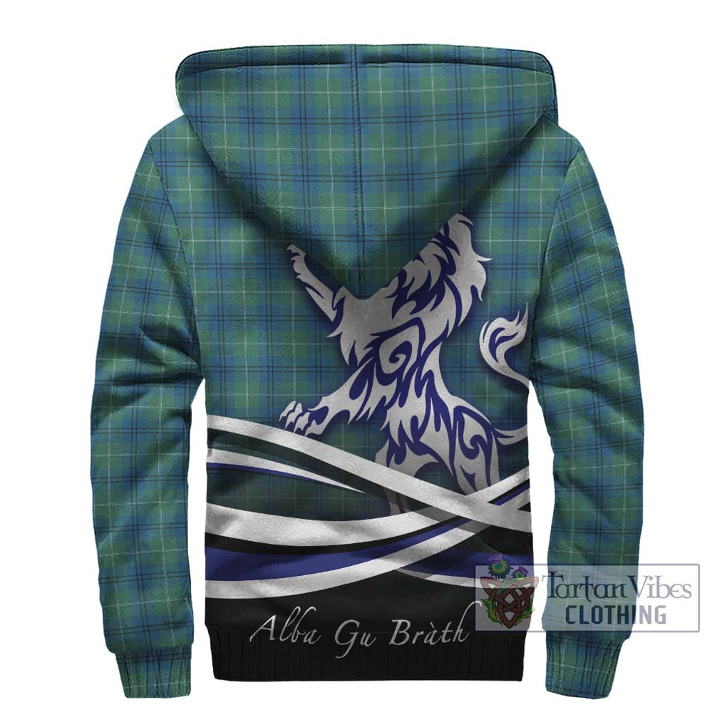 Oliphant Ancient Tartan Sherpa Hoodie with Alba Gu Brath Regal Lion Emblem - Tartanvibesclothing Shop