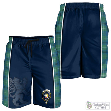 Oliphant Ancient Tartan Men's Shorts with Family Crest and Lion Rampant Vibes Sport Style