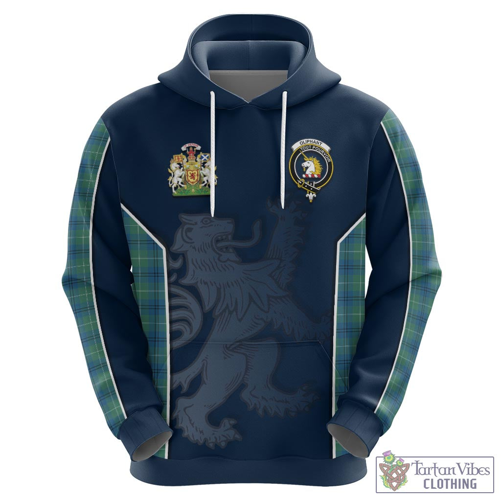 Tartan Vibes Clothing Oliphant Ancient Tartan Hoodie with Family Crest and Lion Rampant Vibes Sport Style