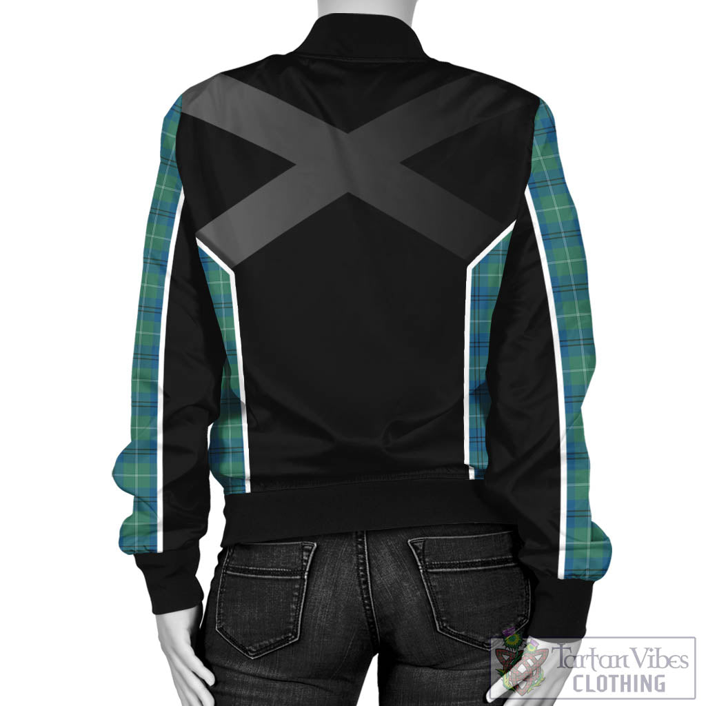 Tartan Vibes Clothing Oliphant Ancient Tartan Bomber Jacket with Family Crest and Scottish Thistle Vibes Sport Style