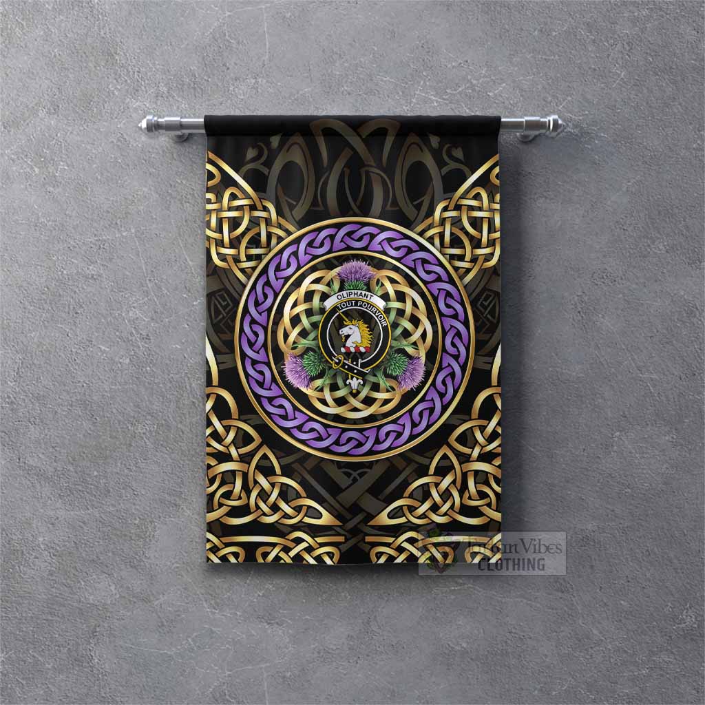 Oliphant Clan Crest Gonfalon Celtic Scottish Thistle Rectangle - Tartan Vibes Clothing