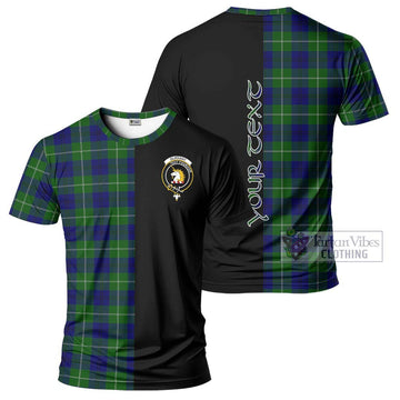 Oliphant Modern Tartan T-Shirt with Family Crest and Half Of Me Style