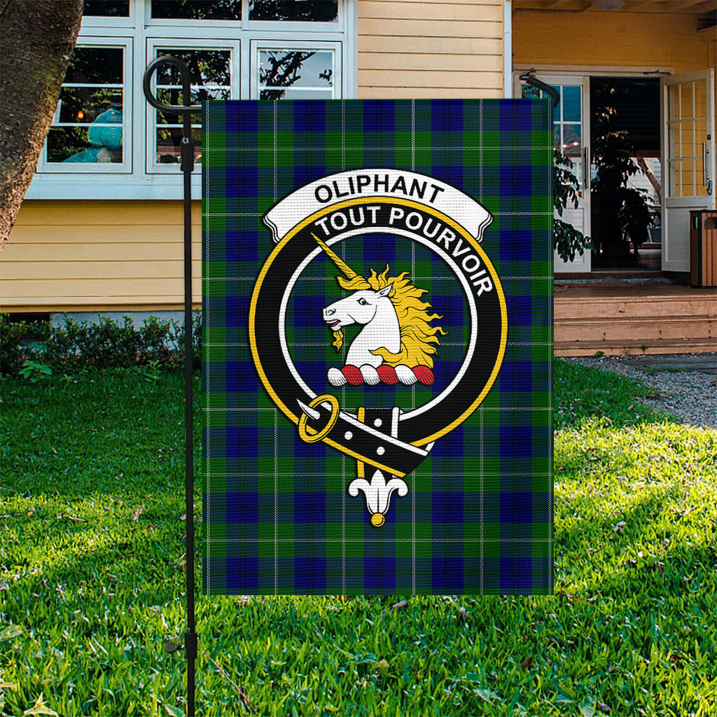 Oliphant Modern Tartan Flag with Family Crest - Tartan Vibes Clothing