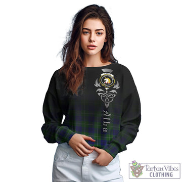 Oliphant Modern Tartan Sweatshirt Featuring Alba Gu Brath Family Crest Celtic Inspired