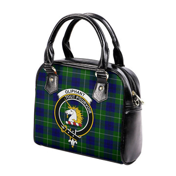 Oliphant Modern Tartan Shoulder Handbags with Family Crest