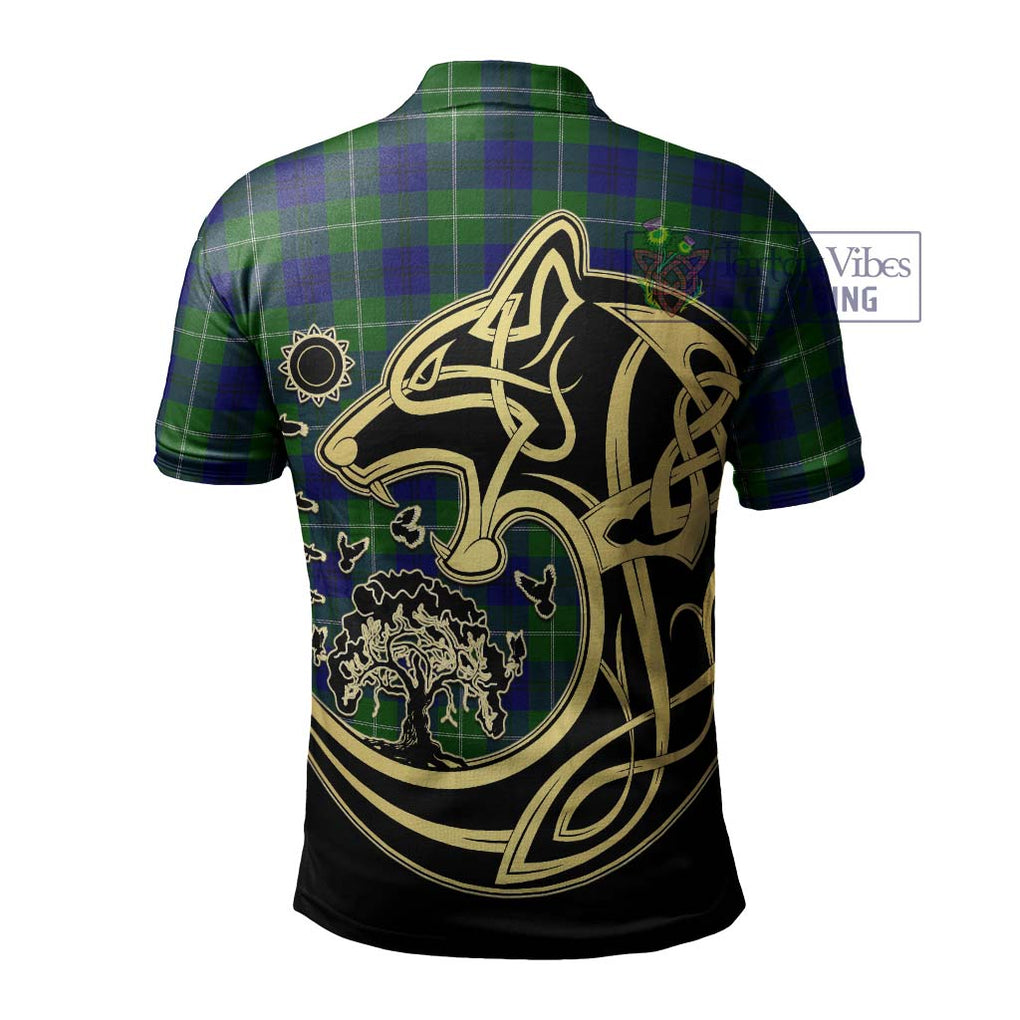 Oliphant Modern Tartan Polo Shirt with Family Crest Celtic Wolf Style - Tartanvibesclothing Shop