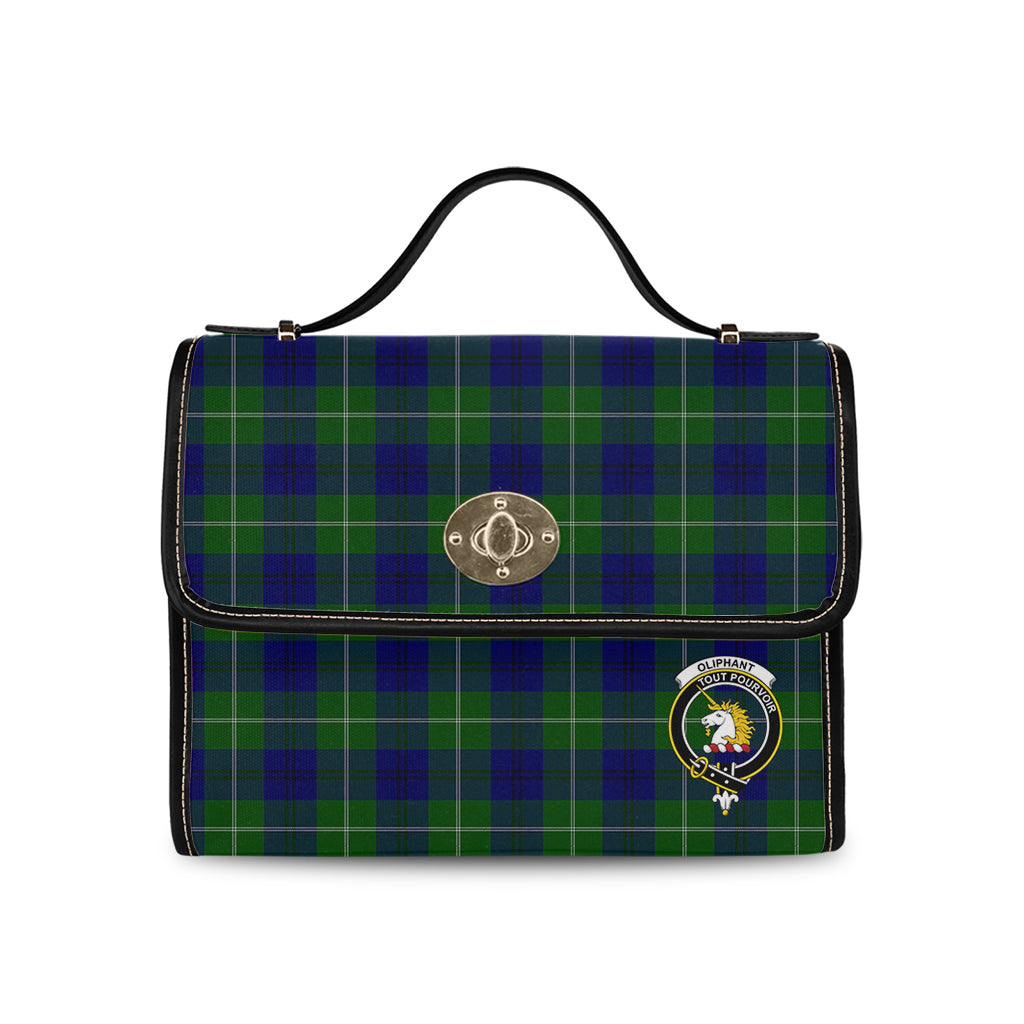 oliphant-modern-tartan-leather-strap-waterproof-canvas-bag-with-family-crest