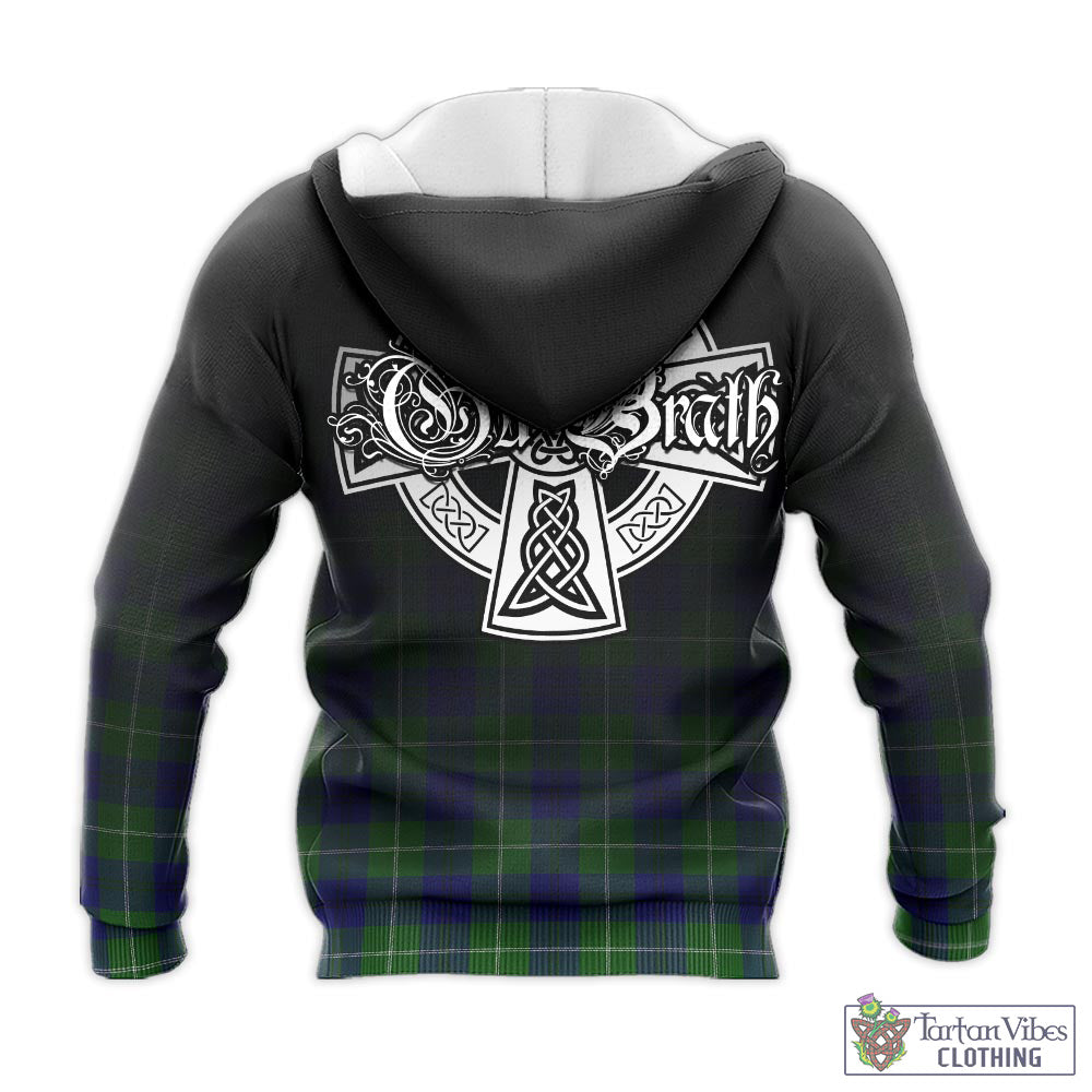 Tartan Vibes Clothing Oliphant Modern Tartan Knitted Hoodie Featuring Alba Gu Brath Family Crest Celtic Inspired