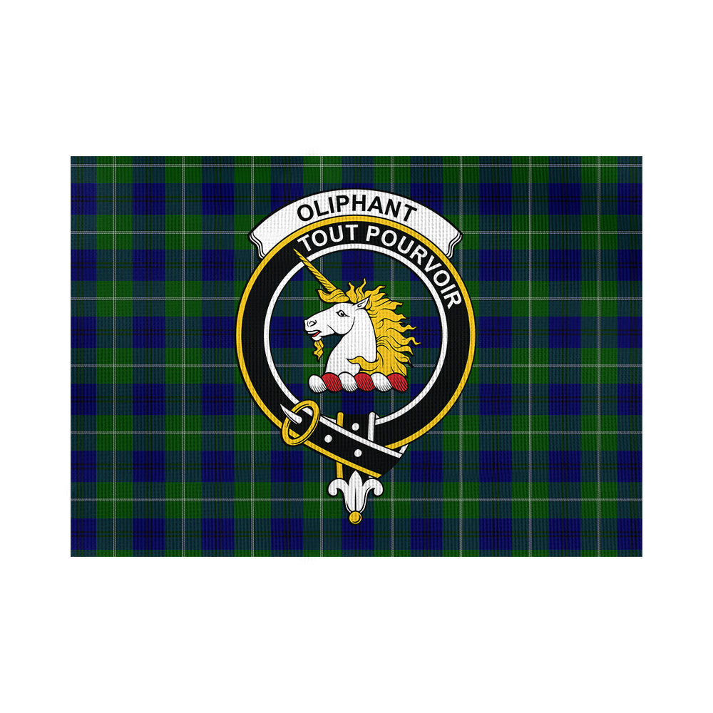 Oliphant Modern Tartan Flag with Family Crest - Tartan Vibes Clothing