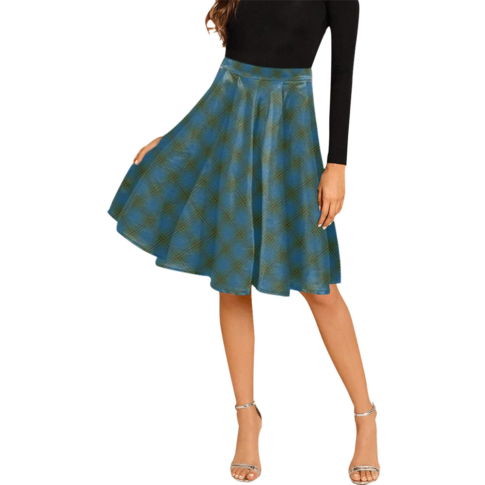 Oliver Tartan Melete Pleated Midi Skirt Cross Style Female - Tartan Vibes Clothing