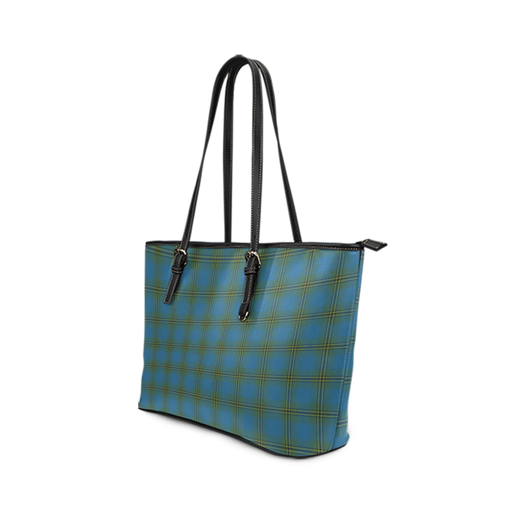 Oliver Tartan Leather Tote Bag - Tartan Vibes Clothing