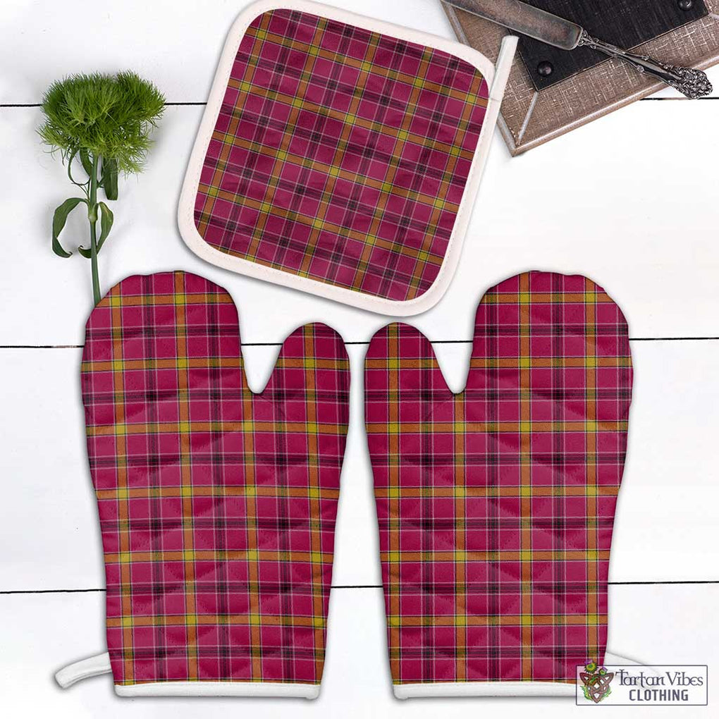 O'Meehan Tartan Combo Oven Mitt & Pot-Holder Combo 1 Oven Mitt & 1 Pot-Holder White - Tartan Vibes Clothing