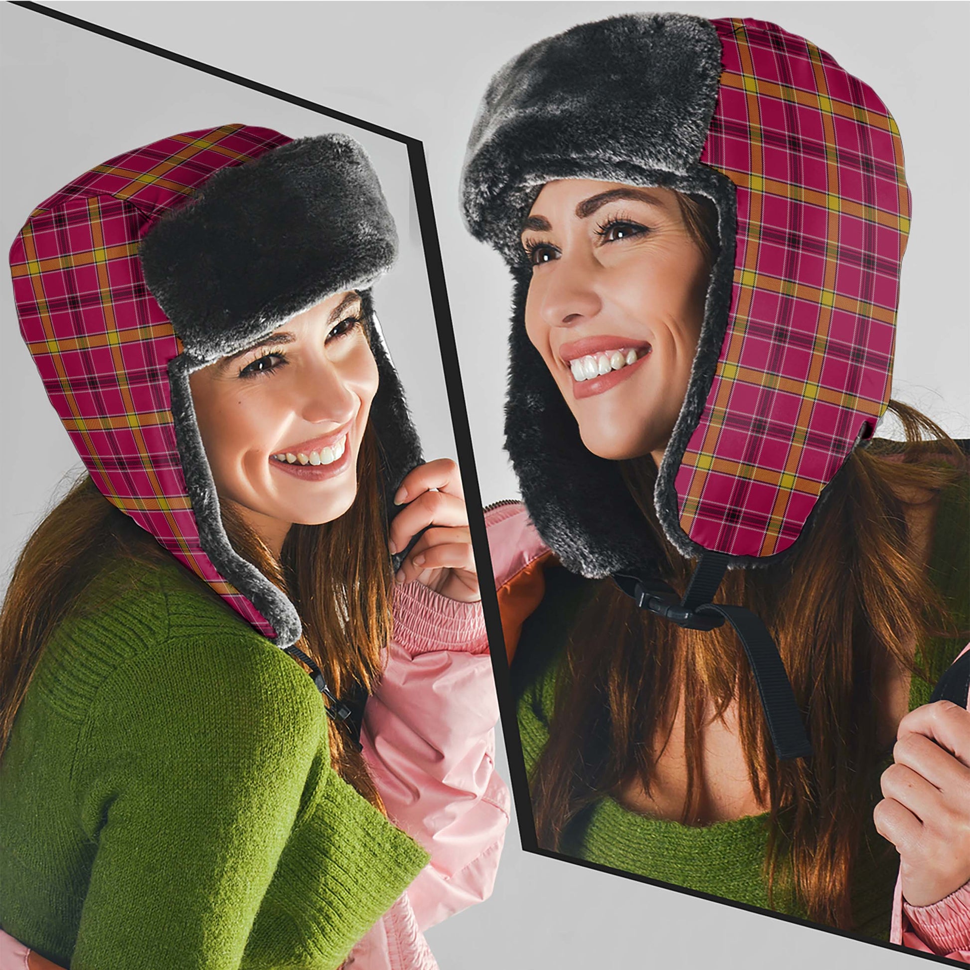 O'Meehan Tartan Winter Trapper Hat Winter Trapper Hat Universal Fit Circumference 22.8in (58cm) - Tartanvibesclothing