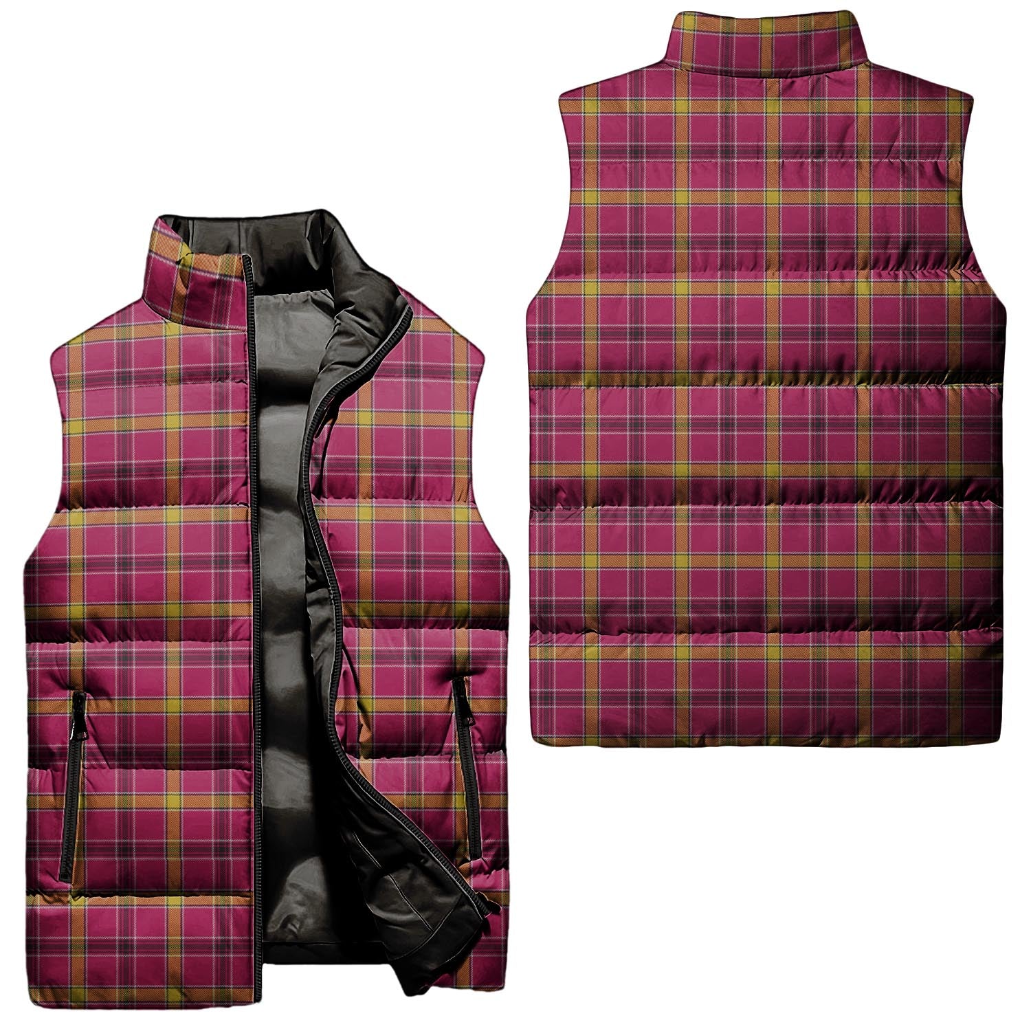 O'Meehan Tartan Sleeveless Puffer Jacket Unisex - Tartanvibesclothing