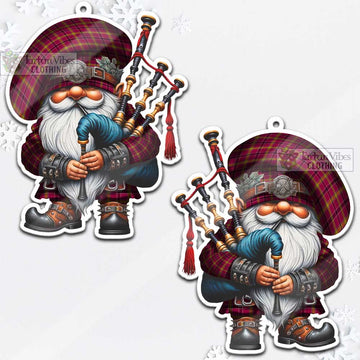 O'Meehan Tartan Bagpiper Gnome Christmas Ornament