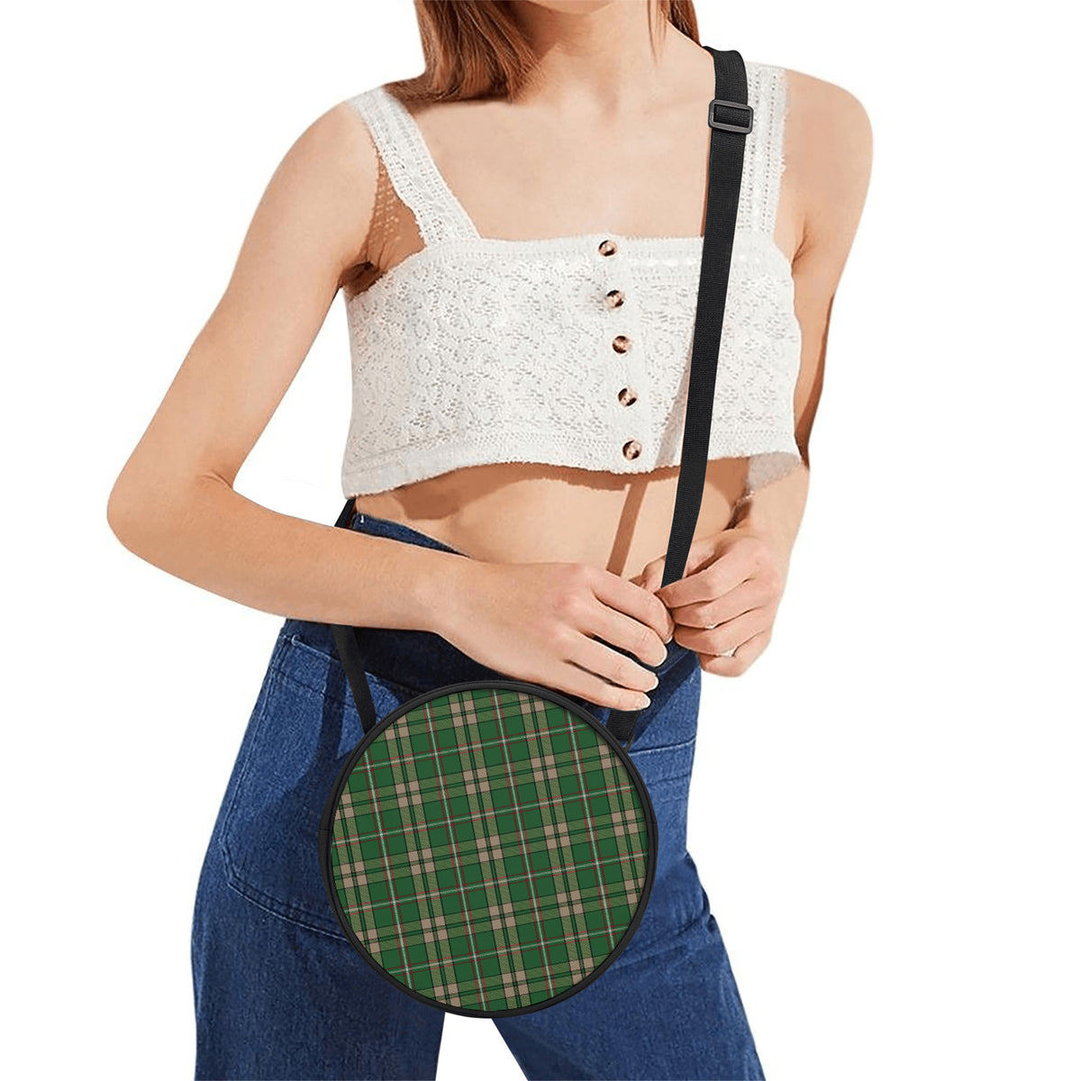 O'Neill (Neill) Tartan Round Satchel Bags One Size 9*9*2.7 inch - Tartan Vibes Clothing