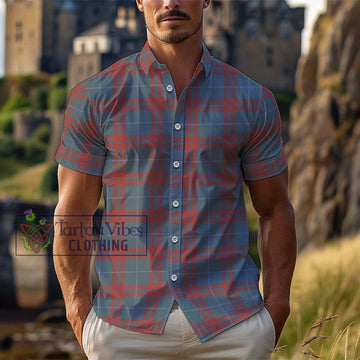 O'Neill Red (Neill Red) Weathered Tartan Cotton Hawaiian Shirt