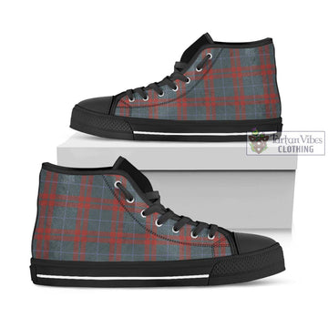 O'Neill Red (Neill Red) Weathered Tartan High Top Shoes - Tartan Vibes Clothing