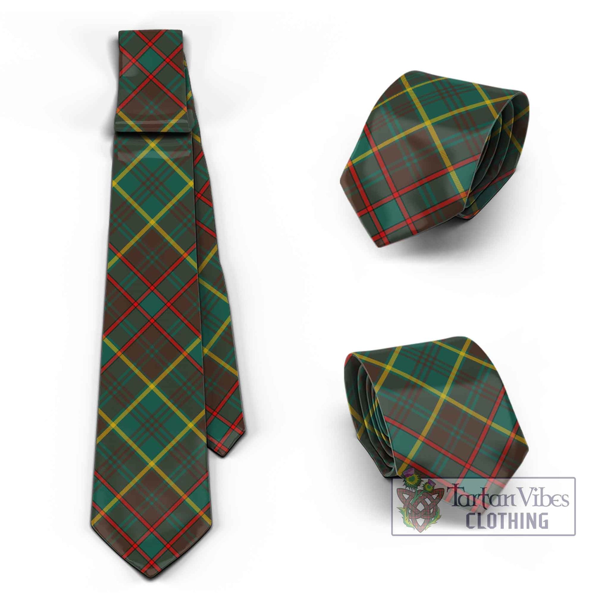 Tartan Vibes Clothing Ontario Province Canada Tartan Classic Necktie Cross Style