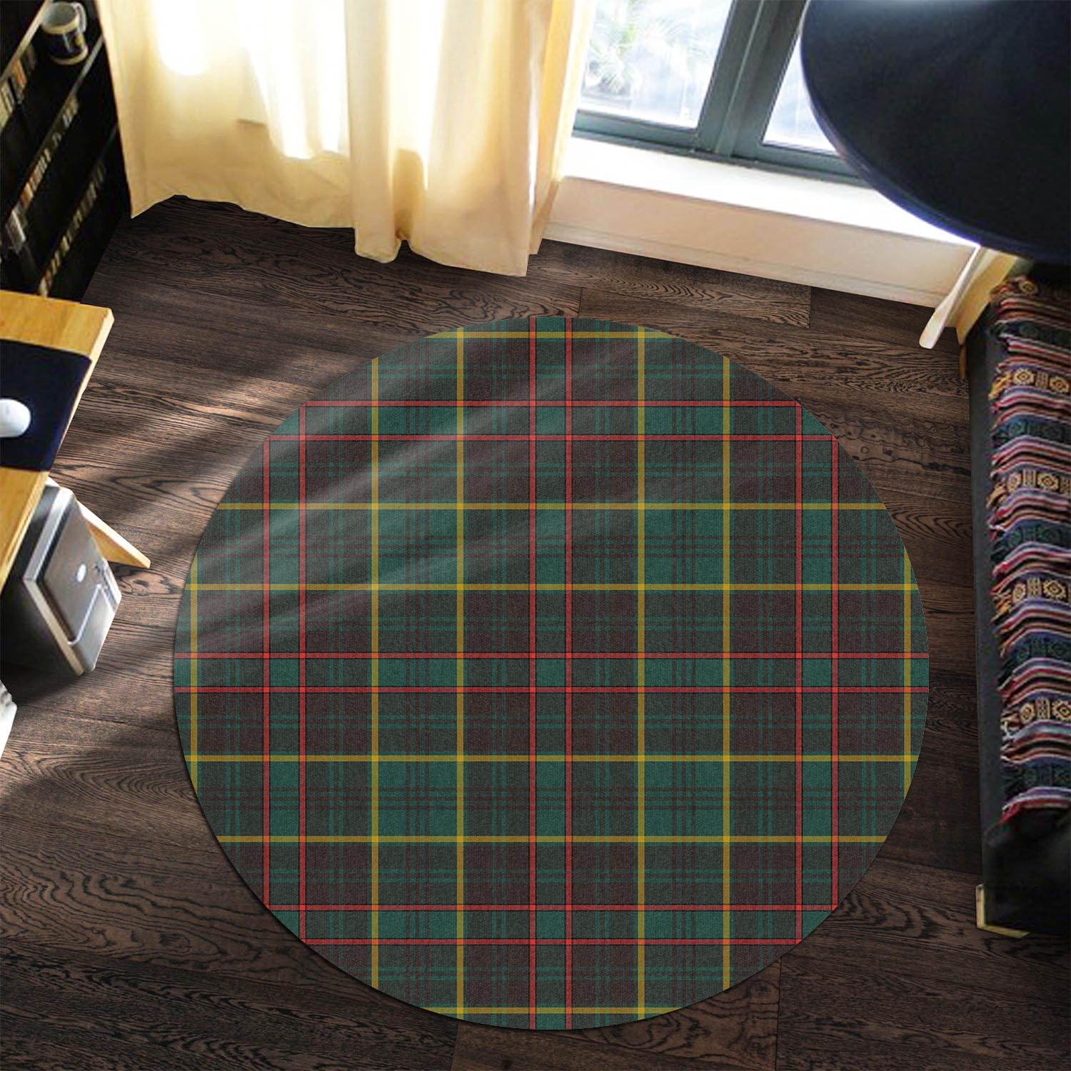 ontario-province-canada-tartan-round-rug