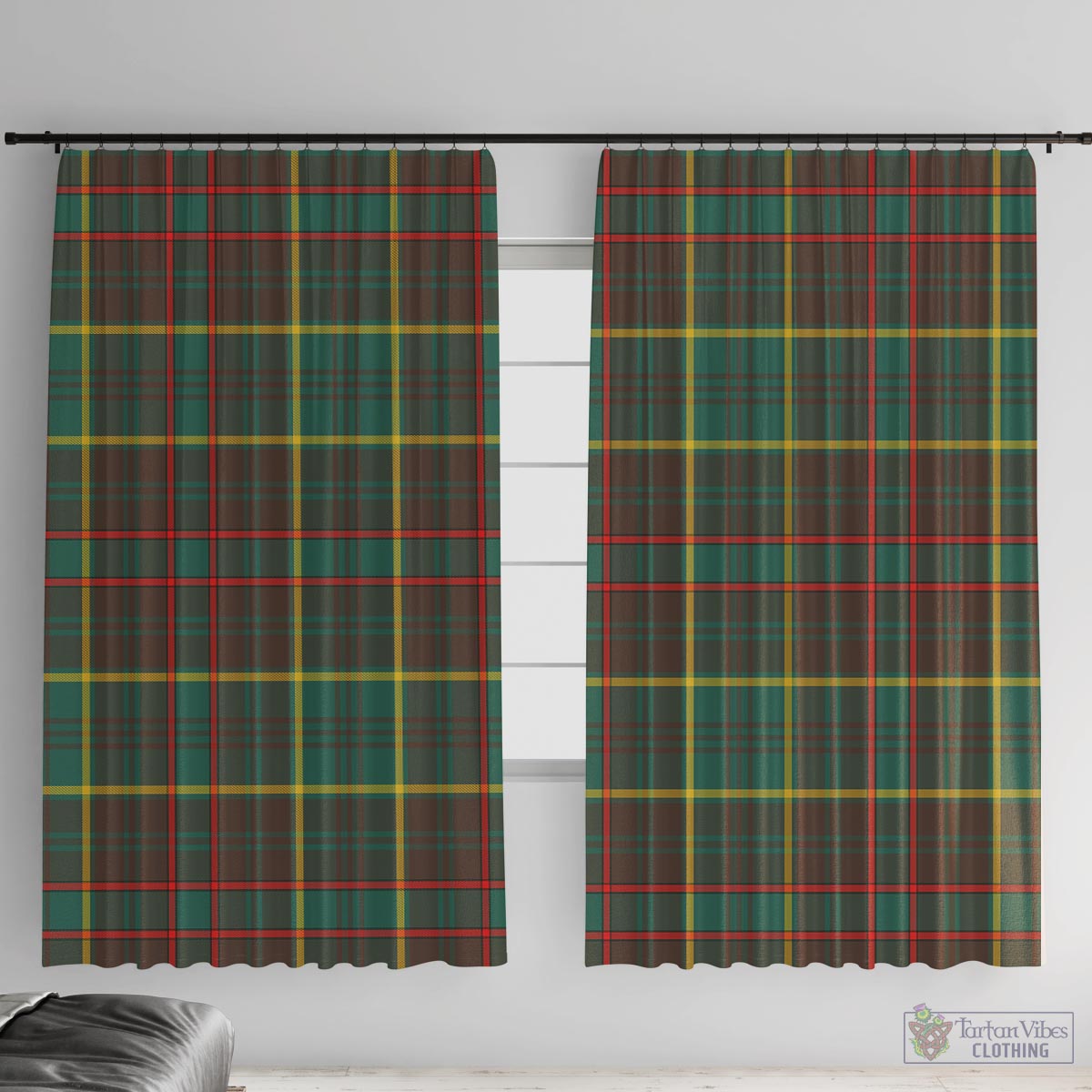 Ontario Province Canada Tartan Window Curtain