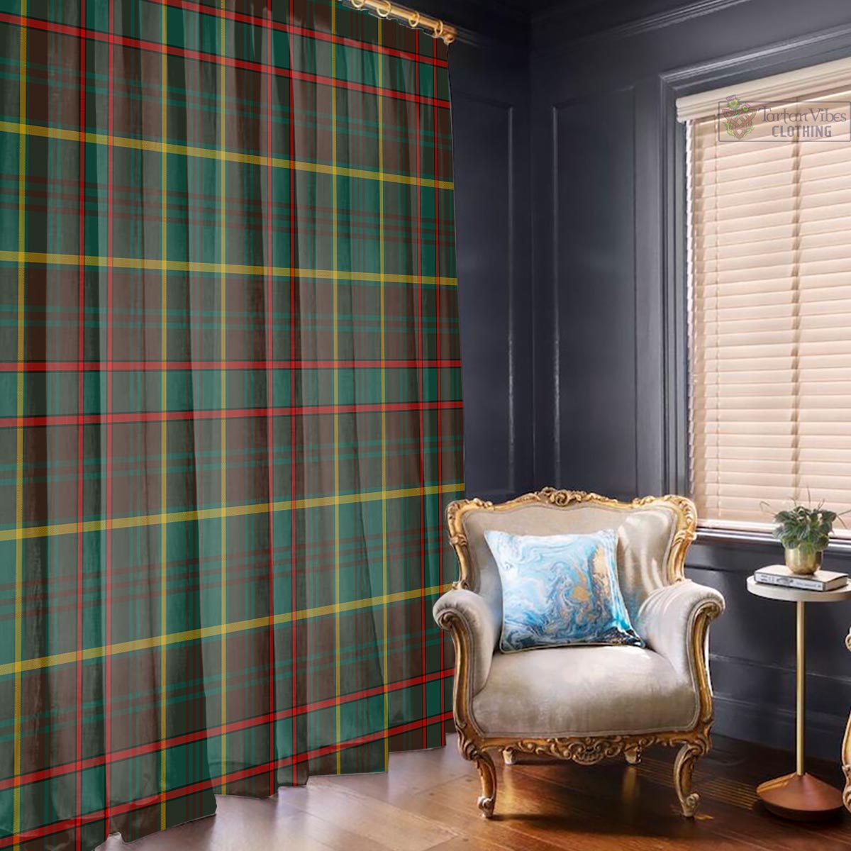 Ontario Province Canada Tartan Window Curtain