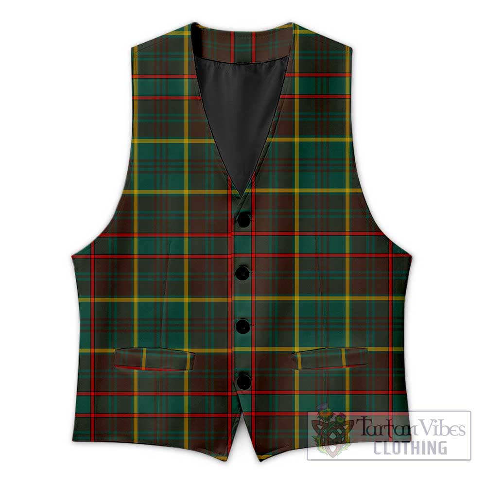 Tartan Vibes Clothing Ontario Province Canada Tartan Men's Sleeveless Suit Vest