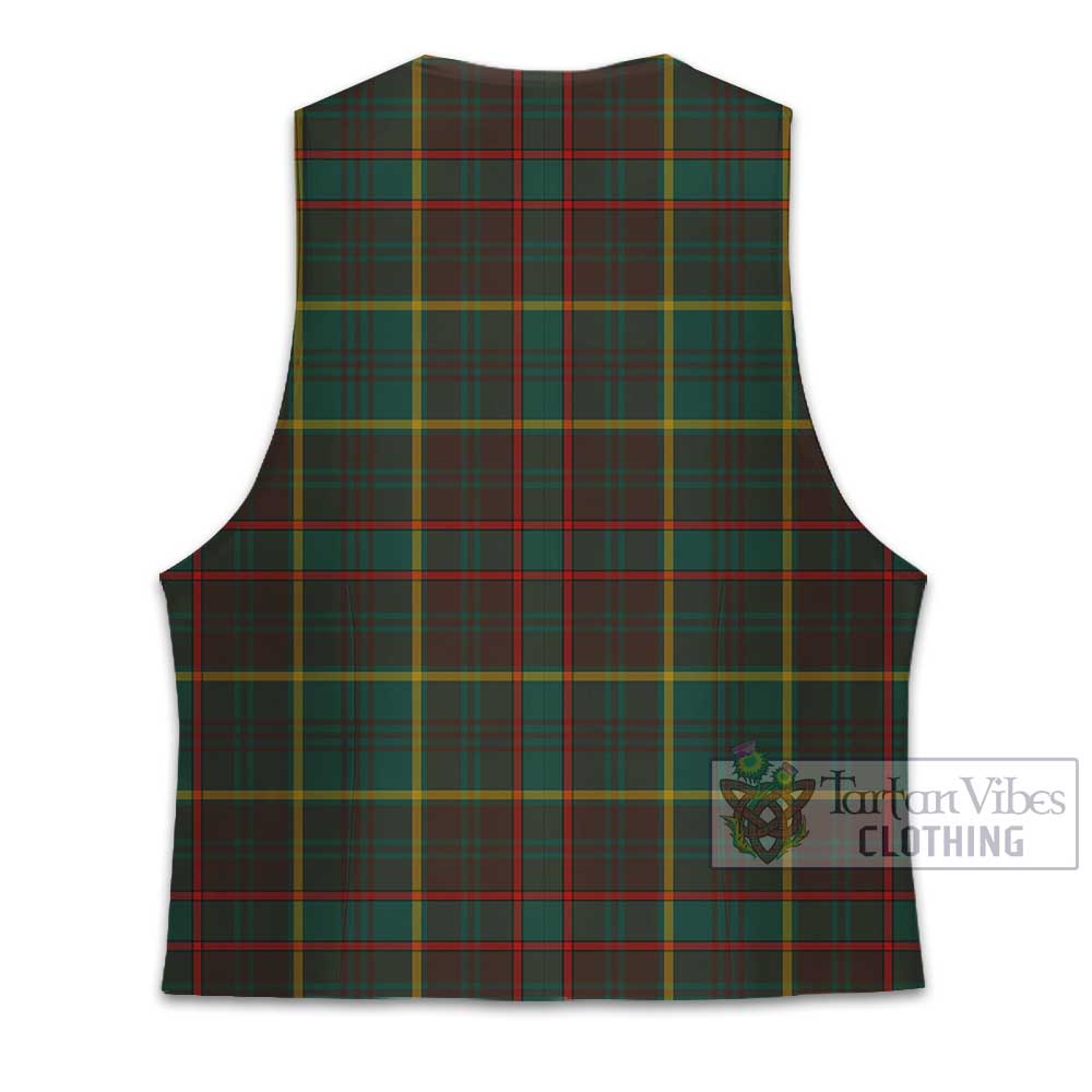 Tartan Vibes Clothing Ontario Province Canada Tartan Men's Sleeveless Suit Vest