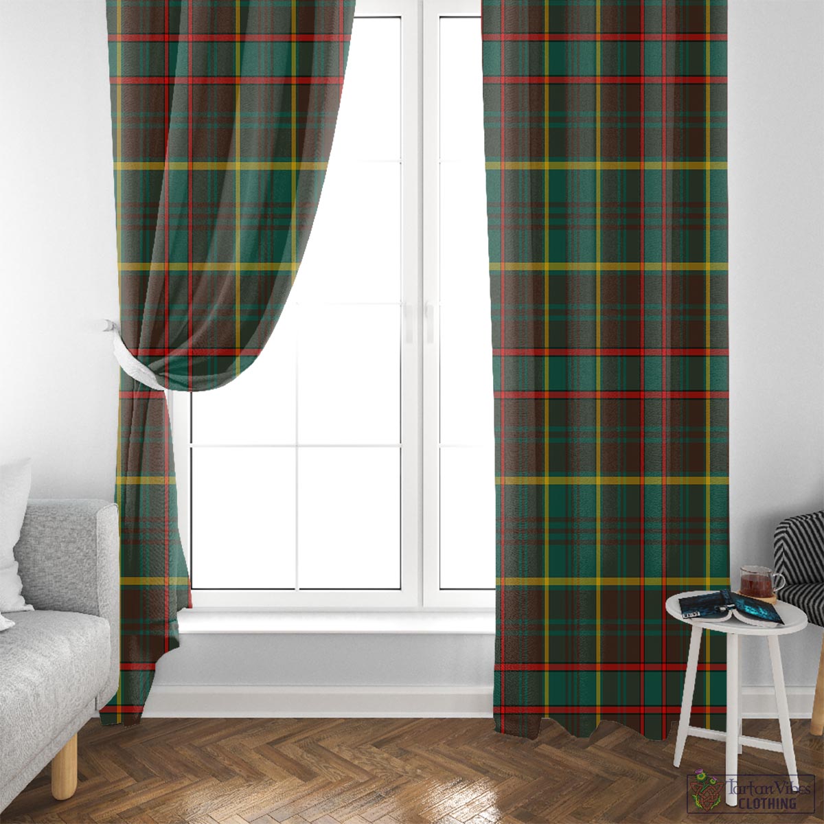 Ontario Province Canada Tartan Window Curtain