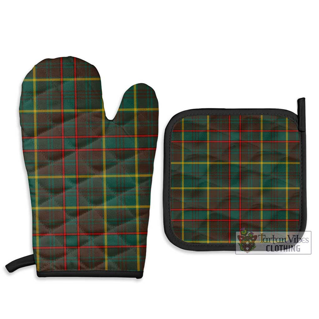 Ontario Province Canada Tartan Combo Oven Mitt & Pot-Holder - Tartan Vibes Clothing