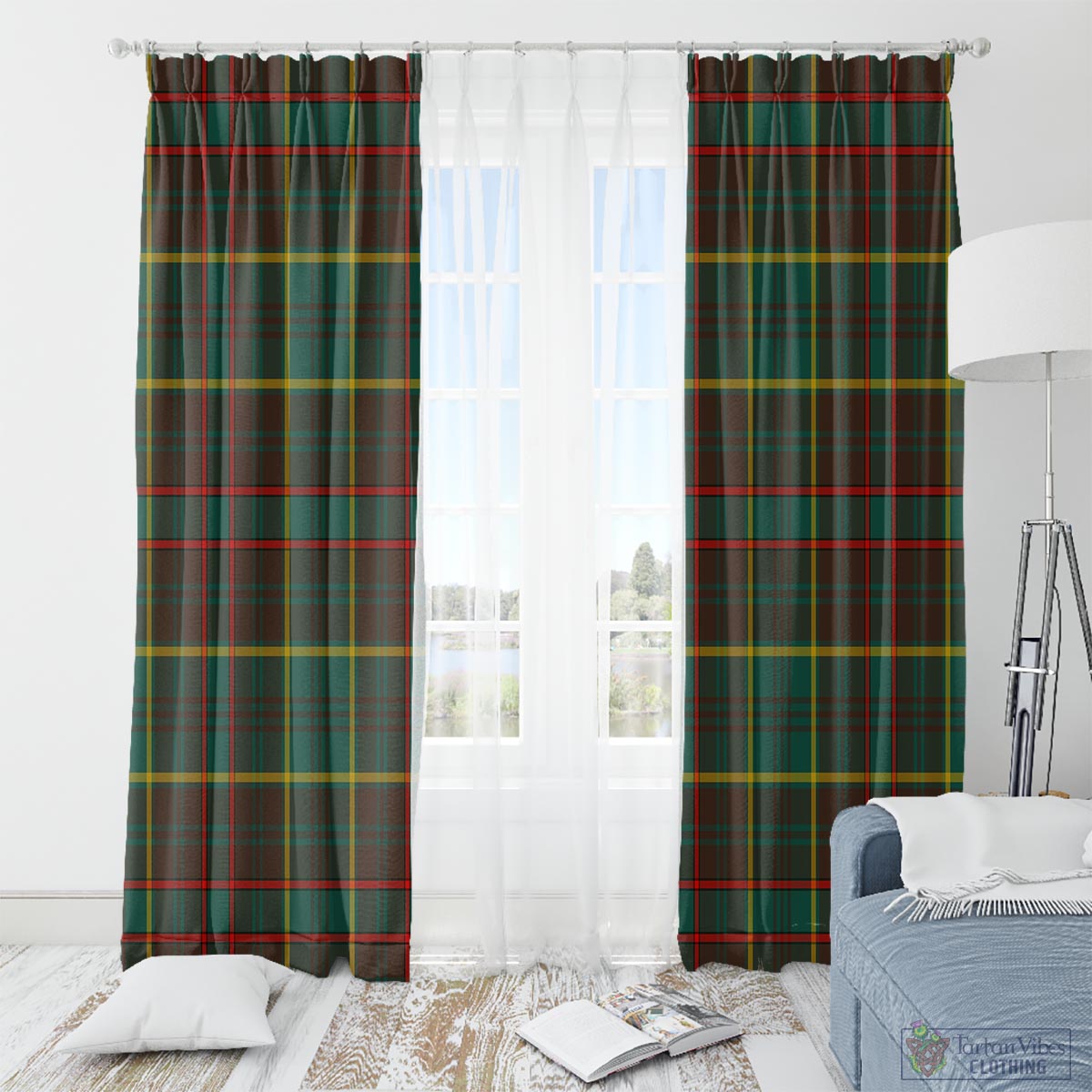 Ontario Province Canada Tartan Window Curtain