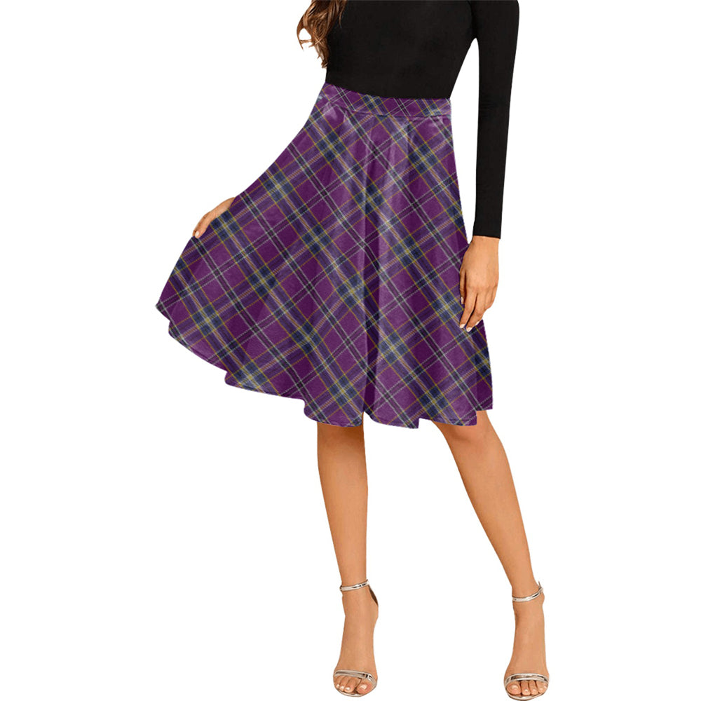 O'Riagain Tartan Melete Pleated Midi Skirt Cross Style Female - Tartan Vibes Clothing