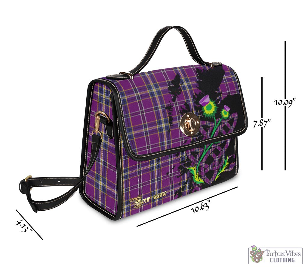 O'Riagain Tartan Waterproof Canvas Bag with Scotland Map and Thistle Celtic Accents - Tartan Vibes Clothing