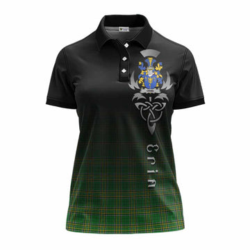 Orme Irish Clan Women's Polo Shirt with Coat of Arms Erin Go Bragh Celtic Inspired Women - Tartan Vibes Clothing