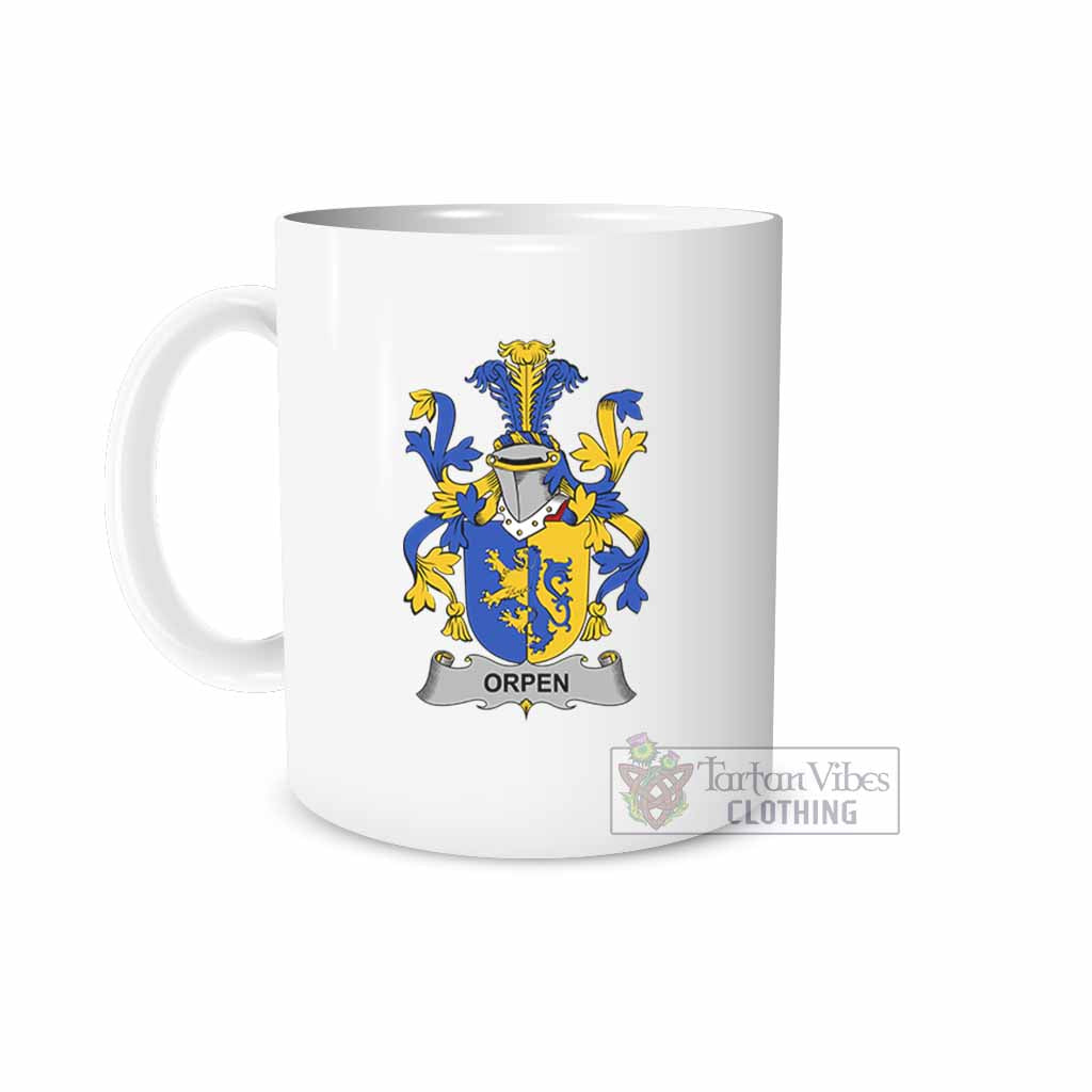 Orpen Irish Clan Coat of Arms Ceramic Mug White - 2D-tartanvibesclothing