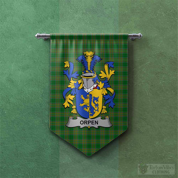 Orpen Irish Clan Tartan Gonfalon, Tartan Banner with Coat of Arms Chevron - Tartan Vibes Clothing