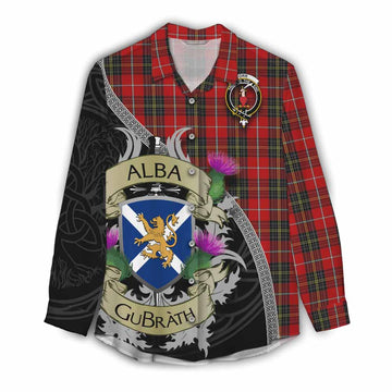 Orr Tartan Family Crest Women's Casual Shirt Lion Rampant Royal Thistle Shield Celtic Inspired Female - Tartan Vibes Clothing